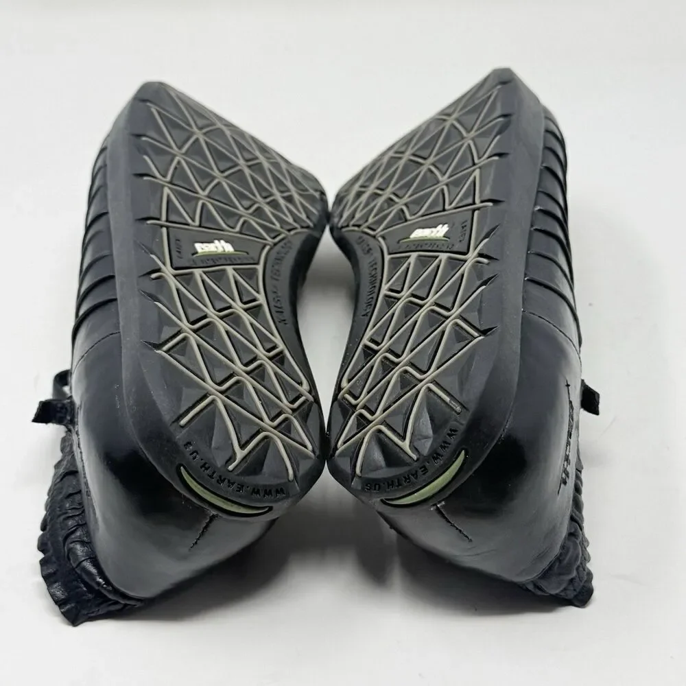 Earth Kalso Pirouette 3 Shoes Womens 9.5 Black Leather Mary Jane Scalloped Boho